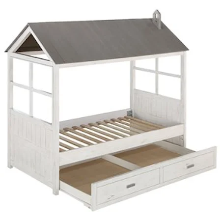 Twin Farmhouse Bed with Trundle